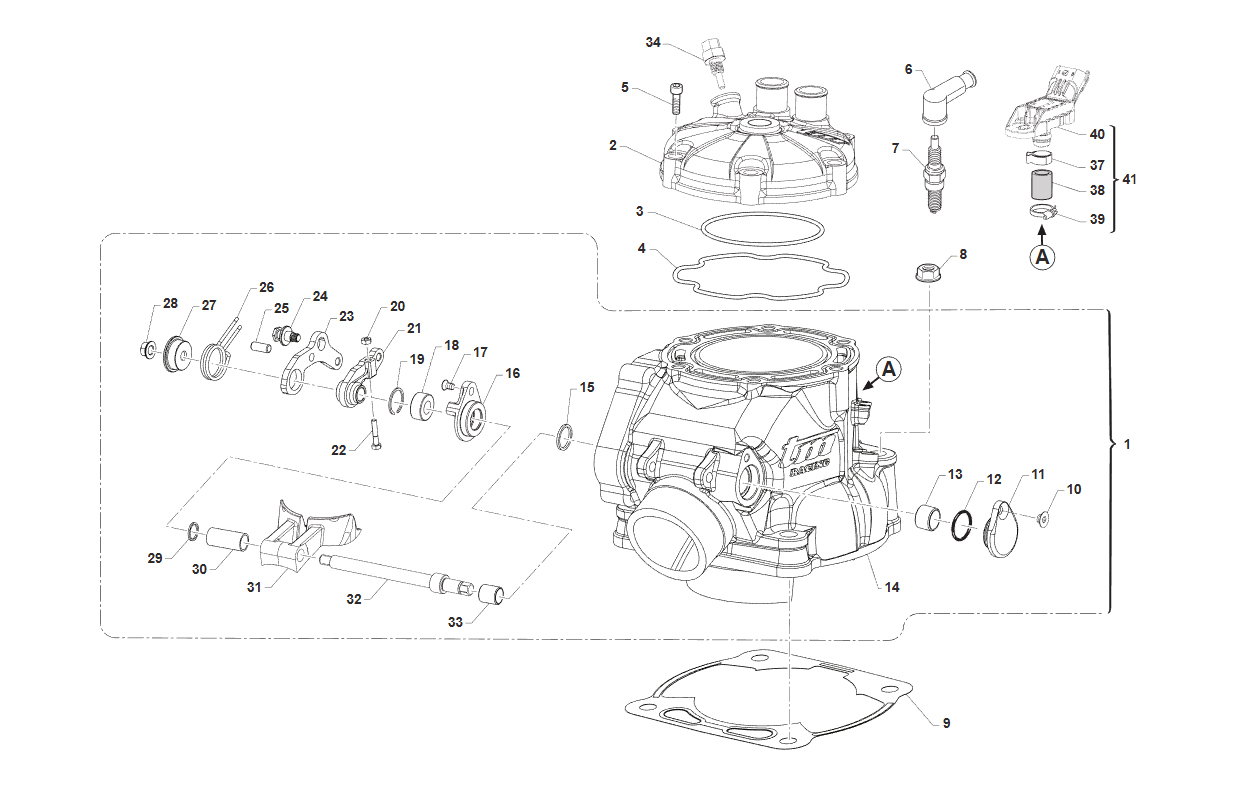 2T 250 FI EN/ FI MX 2026 - MOTORE - CILINDRO